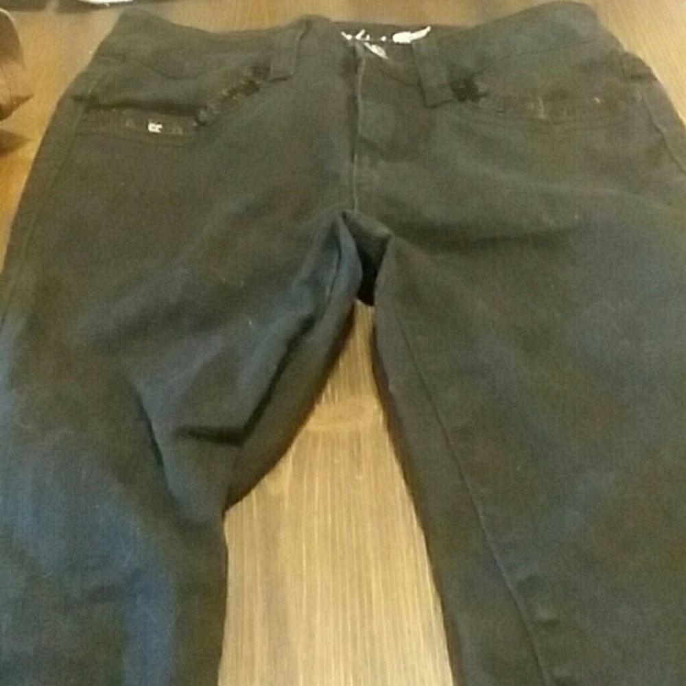 Black Sequined Jeans